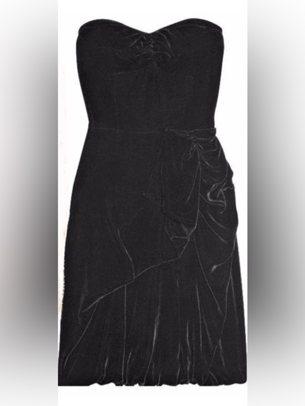 Marc by Marc Jacobs Strapless Black Velvet Dress Size 10